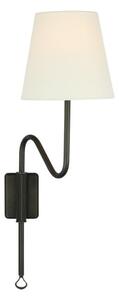 Griffin Wall Light Bronze, Light, Bronze & Chocolate Leather - Andrew Martin