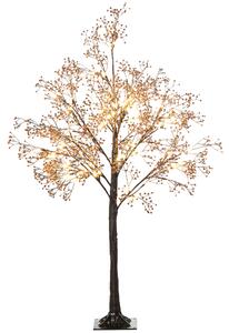 HOMCOM 4ft Artificial Gypsophila Blossom Tree Light with 72 Warm White LED Light, Baby Breath Flowers for Home Party Wedding, Indoor and Outdoor Use