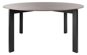 Niven 6-8 Seat Dining Table Concrete Effect - Black Legs