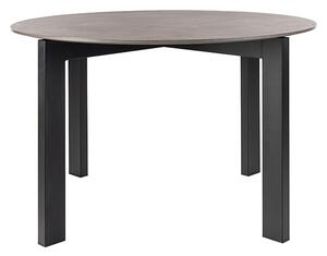 Niven 4 Seat Dining Table Concrete effect - Black Legs