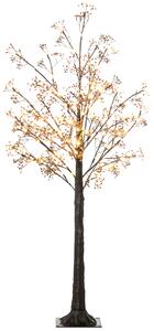 HOMCOM 5ft Artificial Gypsophila Blossom Tree Light with 96 Warm White LED Light, Baby Breath Flowers for Home Party Wedding, Indoor and Outdoor Use