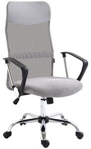Vinsetto Ergonomic Mesh Office Chair: Adjustable Tilt for Comfort, Sleek Light Grey Design