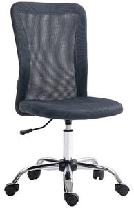 Vinsetto Mesh Study Chair, Armless Computer Desk Chair with Adjustable Height & Swivel Wheels, Dark Grey