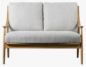 Aldona Dark Natural Linen 2 Seater Sofa
