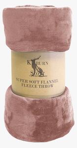 Livie Flannel Fleece Throw, Blush