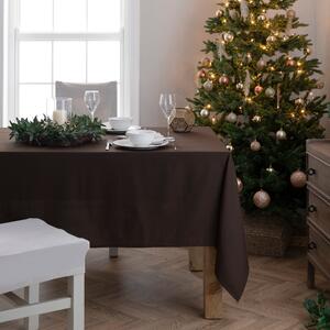 Bitter Chocolate Polycotton Tablecloth Bitter Chocolate (Brown)