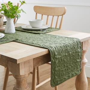 Churchgate Morcott Quilted Olive Table Runner Olive (Green)