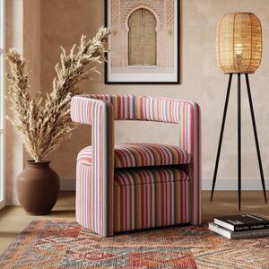 Tallie Stripe Occasional Chair, Woven MultiColoured