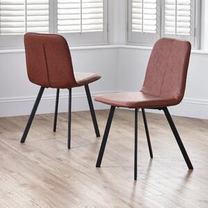 Goya Set Of 2 Dining Chairs Brown