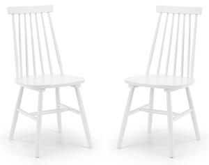 Alassio Set of 2 Spindle Dining Chairs White
