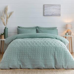 Billie Duvet Cover and Pillowcase Set Sage (Green)