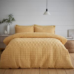 Billie Duvet Cover and Pillowcase Set Ochre