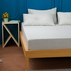 Ackly Bamboo - Sage Green Checkerboard Fitted Sheet, Super King