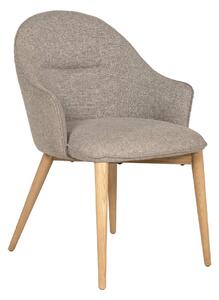 Edmonton Fabric Dining Chair With Oak Legs In Latte