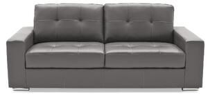 Gemonian Leather 3 Seater Sofa In Grey