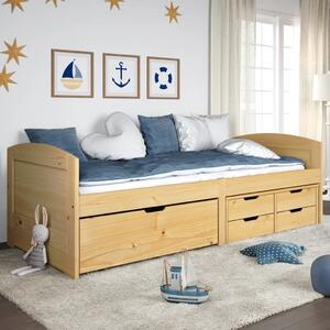 Day Bed with 5 Drawers IRUN 90x200 cm Solid Wood Pine