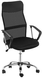 HOMCOM Ergonomic Office Chair Mesh Chair with Adjustable Height Tilt Function Black Aosom UK