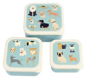 Rex London Set of 3 Best in Show Snack Boxes Blue