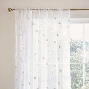 Golden Bees Voile Panel White/Gold