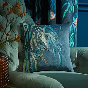 Kingfisher Cushion Cover Blue/Green/Brown