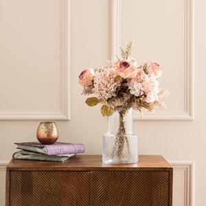Artificial Dried Pink Peony Bouquet Pink