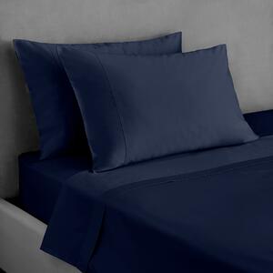 Dorma Egyptian Cotton 400 Thread Count Percale Continental Pillowcase Dark Blue