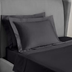 Dorma Egyptian Cotton 400 Thread Count Percale Oxford Pillowcase Dark Grey
