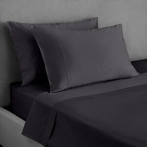 Dorma Egyptian Cotton 400 Thread Count Percale Standard Pillowcase Dark Grey