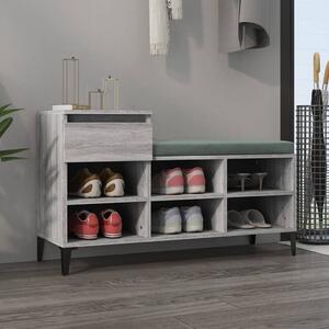Shoe Cabinet Grey Sonoma 102x36x60 cm Engineered Wood