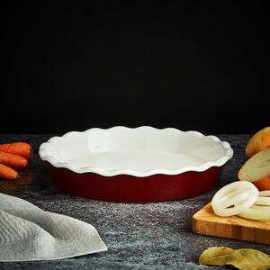 Barbary & Oak Ceramic 27cm Pie Dish Red