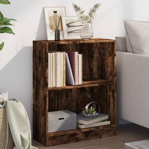 Bookshelf Smoked Oak 60x24x76 cm Engineered Wood