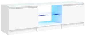 TV Cabinet with LED Lights White 120x30x35.5 cm