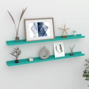 Wall Shelves 2 pcs Blue 100x9x3 cm