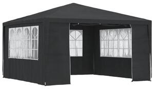Professional Party Tent with Side Walls 4x4 m Anthracite 90 g/m?