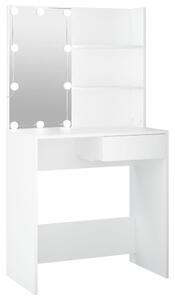 Dressing Table with LED White 74.5x40x141 cm