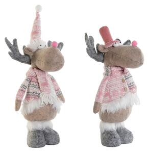Christmas bauble DKD Home Decor Multicolour Reindeer 16,5 x 11,4 x 40,6 cm (2 Units)