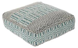 Cushion DKD Home Decor Floor Stripes Blue Polyester Cotton Mint Aluminium White Green (60 x 60 x 25 cm)