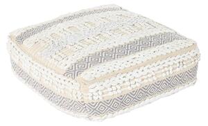 Cushion DKD Home Decor Floor White Grey Squared Boho 60 x 60 x 25 cm