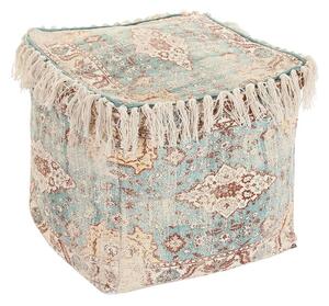 Cushion DKD Home Decor Floor Brown Green Fringe Arab 40 x 40 x 40 cm