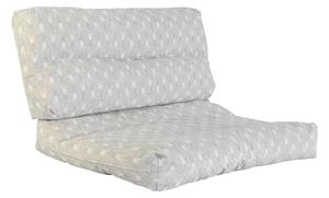 Cushion DKD Home Decor Floor White Green Light grey Bamboo Aluminium 120 x 80 x 16 cm
