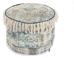 Cushion DKD Home Decor Floor Beige Blue Brown 40 x 40 x 40 cm Arab Fringe