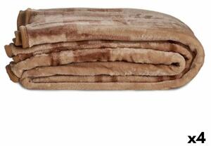 Blanket Beige 220 x 240 x 0,5 cm (4 Units)