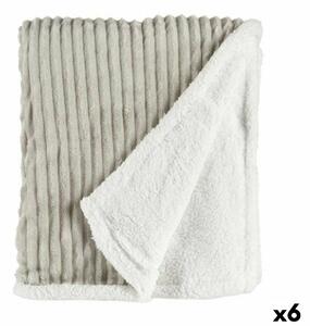 Blanket White Grey 200 x 150 x 1,5 cm (6 Units)
