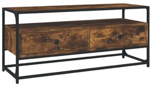 TV Cabinet Smoked Oak 100x35x45 cm Engineered Wood