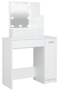 Dressing Table with LED White 86.5x35x136 cm