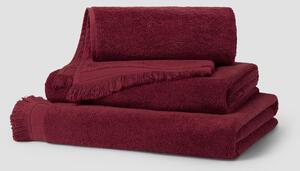 Rhubarb Fringe Edge Cotton Towels | Hand Towel | Piglet in Bed