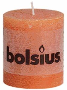 Bolsius Rustic Pillar Candle 80 x 68 mm Orange 6 pcs