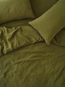 Botanical Green Linen Blend Duvet Cover | Single | Piglet in Bed