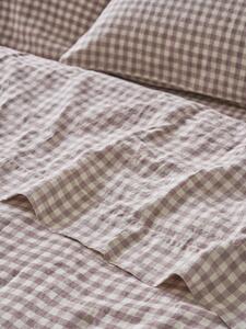 Elderberry Gingham Linen Blend Flat Sheet | Single | Piglet in Bed