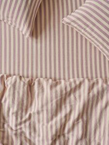 Elderberry Pembroke Stripe Linen Blend Fitted Sheet | Single | Piglet in Bed
